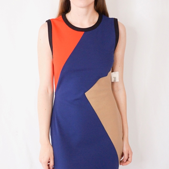 Rachel Roy Color Block NWT Sheath Dress 6 0895 - Picture 2 of 8